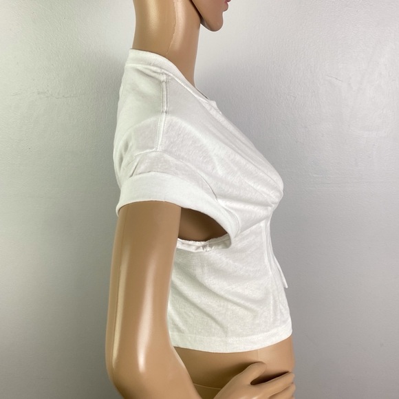 NEW SR+ RONNY KOBO WHITE FITTED T-SHIRT - Picture 5 of 8